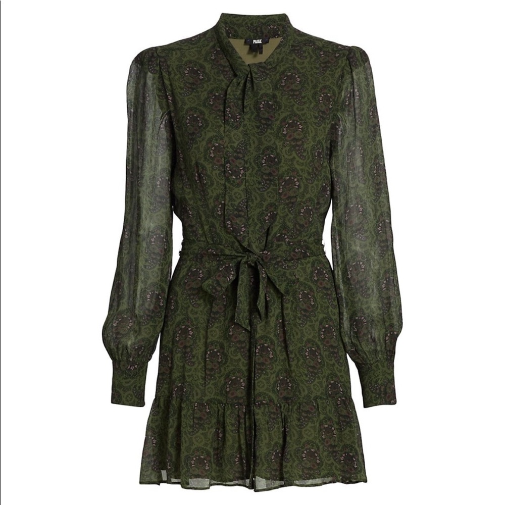 paige vittoria paisley silk mini dress